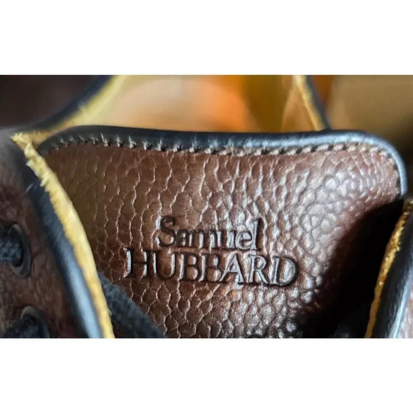 Samuel Hubbard Men's Highlander Oxford Shoes BROWN Pebble Grain Leather 9 W US - Picture 9 of 10